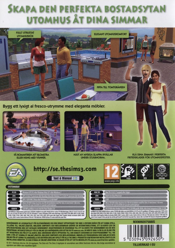 PC - Sims 3: Utomhuslyx (Outdoor Living Stuff) (Prylpaket)