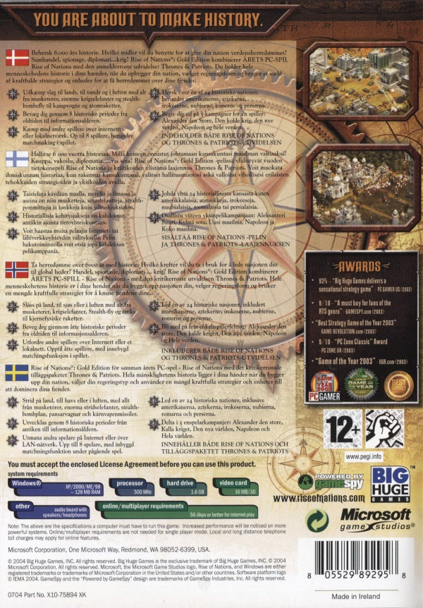 PC - Rise of Nations - Gold Edition