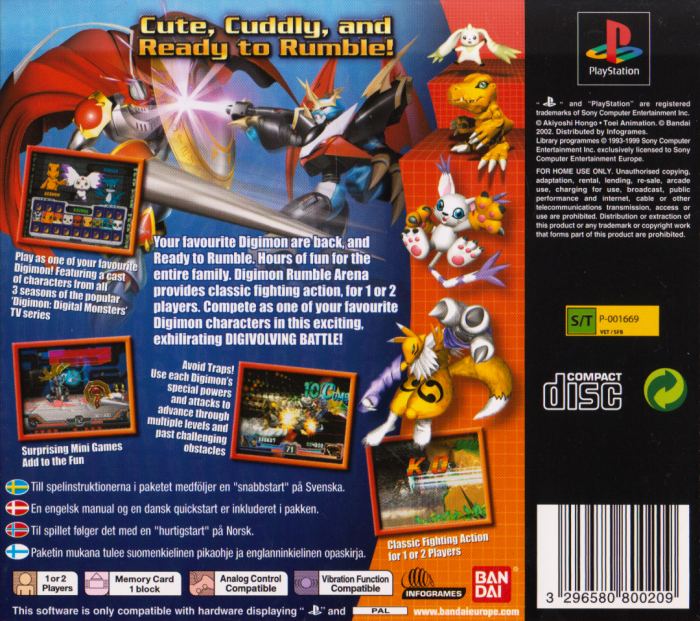 PS1 – Digimon Digital Monsters: Rumble Arena (Beg) – Kaptenkrok
