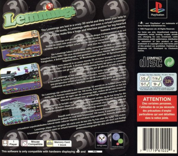 Playstation 1 - 3D Lemmings