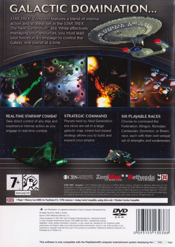 Playstation 2 (PS2) - Star Trek : Conquest