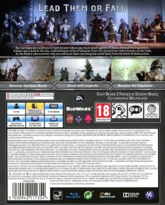 Playstation 4 - Dragon Age: Inquisition back cover