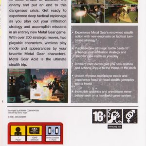 Playstation Portable (PSP) - Metal Gear Acid