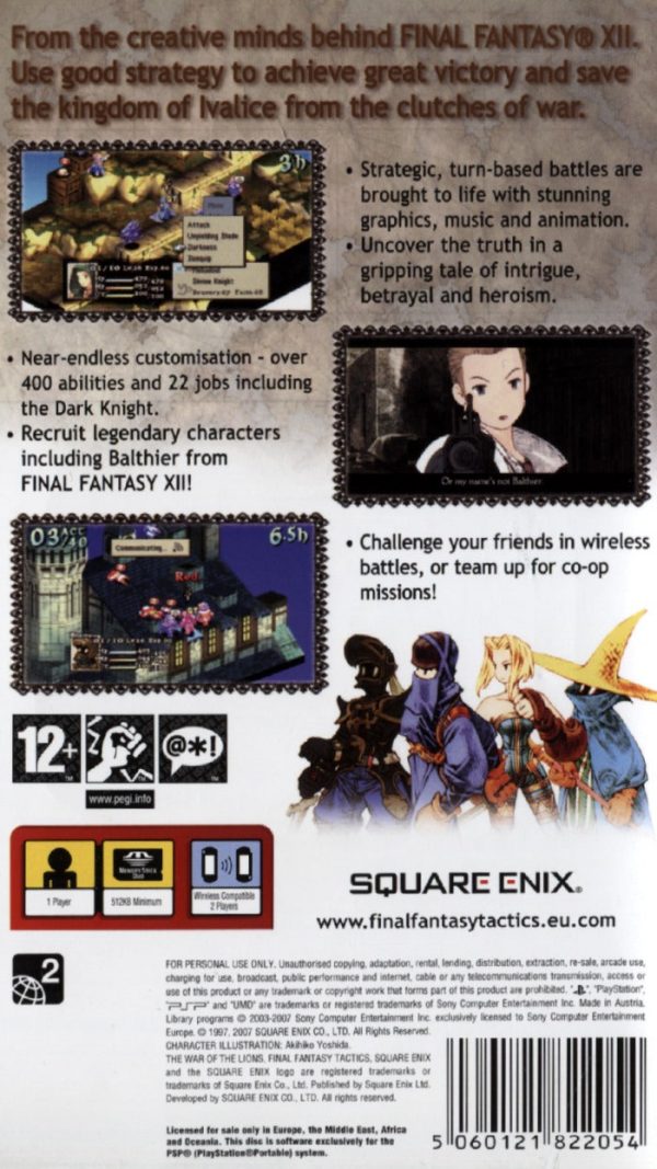 PSP - Final Fantasy Tactics: The War of the Lions