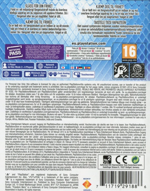 Playstation Vita - Freedom Wars