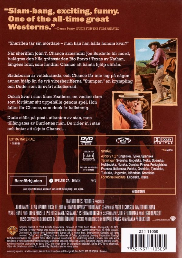 DVD - Rio Bravo Baksida