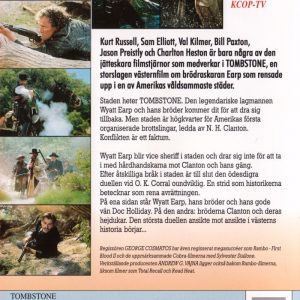 DVD - Tombstone Baksida