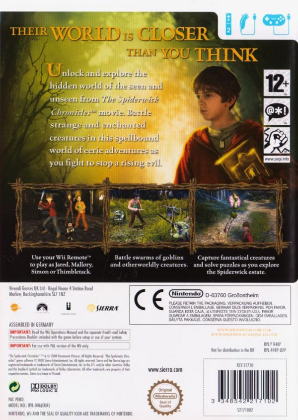 Nintendo Wii - Spiderwick Chronicles
