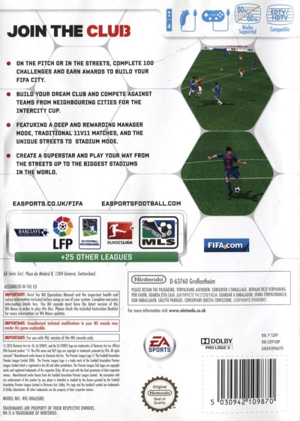 Nintendo Wii - FIFA 13 back cover