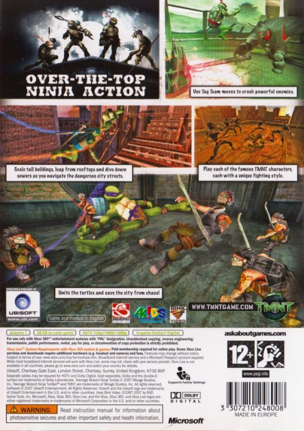 XBOX 360 - Teenage Mutant Ninja Turtles (TMNT)