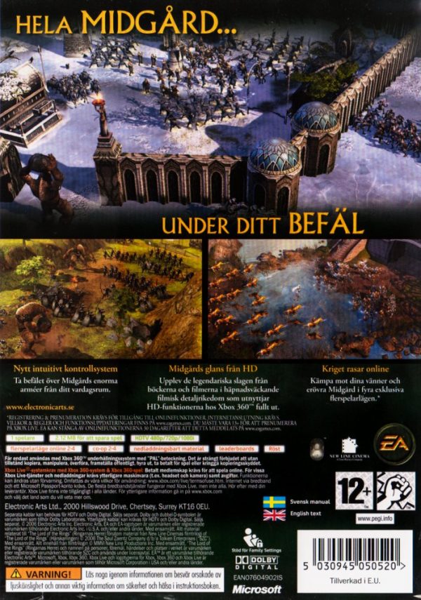 XBOX 360 - Ringarnas Herre : Slaget om Midgård II back cover