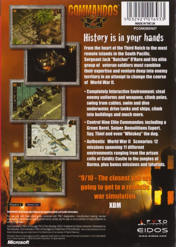 XBOX - Commandos 2: Men of Courage