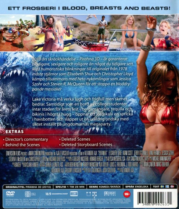 Bluray - Piranha 3D back cover