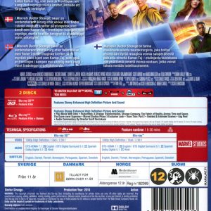 Bluray - Doctor Strange (3D) back cover