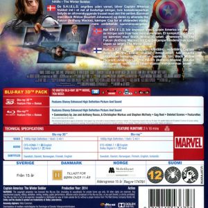 Bluray - Captain America: The Winter Soldier (3D) back cover