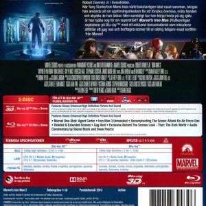 Bluray - Iron Man 3 (3D) back cover