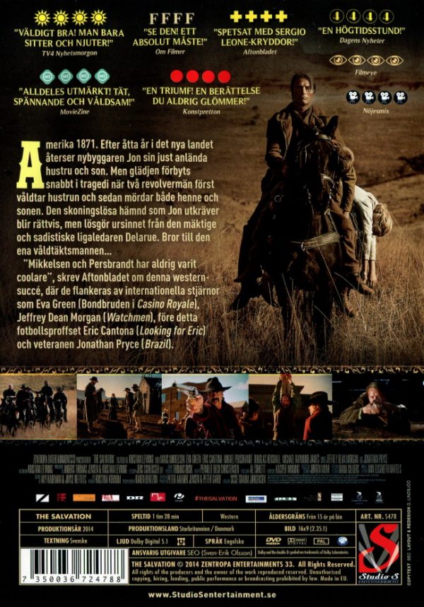 DVD - Salvation (Mads Mikkelsen) back cover