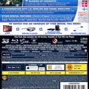 Bluray - Harry Potter och Dödsrelikerna: Del 2 (3D) baksida