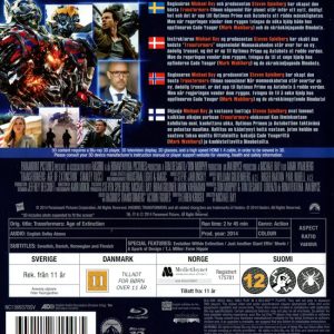 Bluray - Transformers - Age Of Extinction (3-disc) (3D) back cover