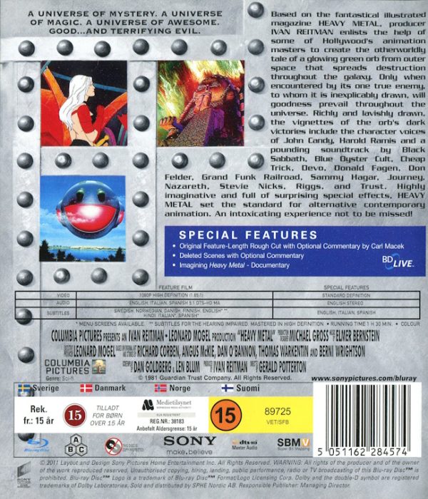 Bluray - Heavy Metal (1981) baksida