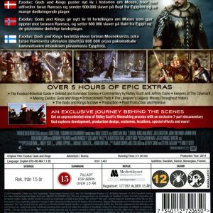 Bluray - Exodus: Gods and Kings - Collector's Edition (3D) back cover