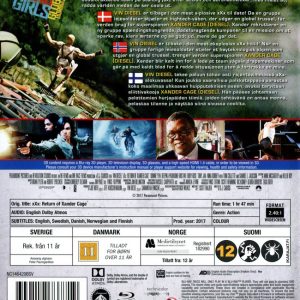 Bluray - xXx: Return of Xander Cage (3D) back cover