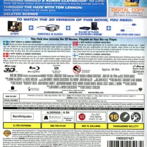 Bluray - A Very Harold & Kumar 3D Christmas back cover