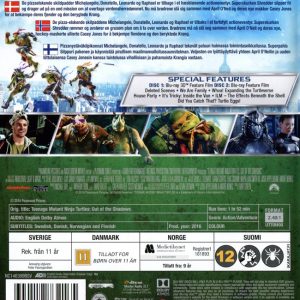 Bluray - Teenage Mutant Ninja Turtles: Out of the Shadows (3D) back cover
