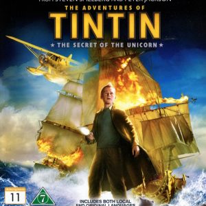 Bluray - Tintins Äventyr: Enhörningens Hemlighet (2011) (3D) framsida