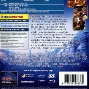 Bluray - En Julsaga (Disney) (Jim Carrey) (3D) baksida