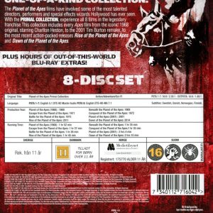Bluray - Planet of the Apes - Primal Collection back cover