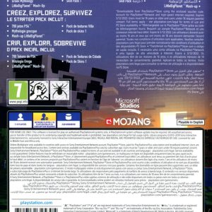 Playstation 4 - Minecraft baksida