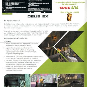 PC - Deus Ex baksida