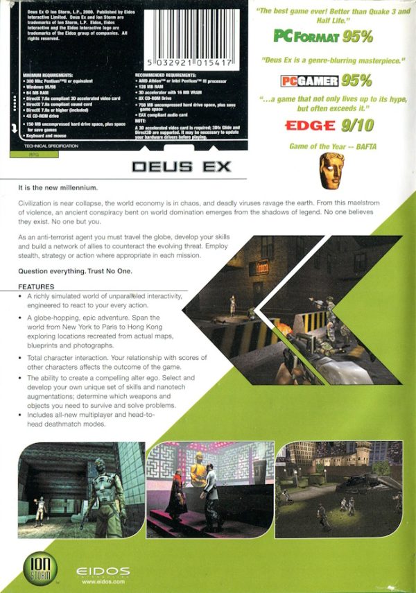 PC - Deus Ex baksida