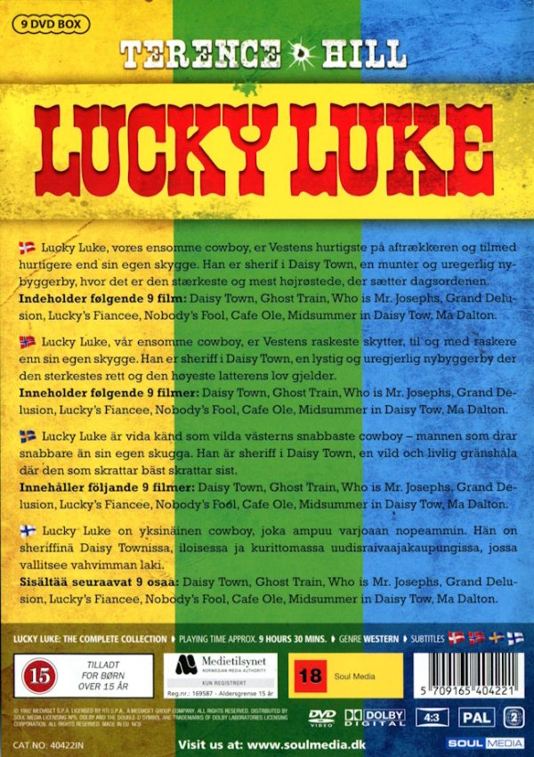 DVD - Lucky Luke - The Complete Collection (9-disc) back cover