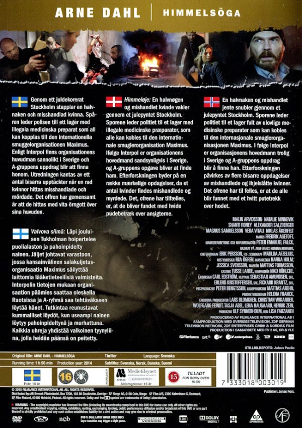 DVD - Arne Dahl: Himmelsöga baksida