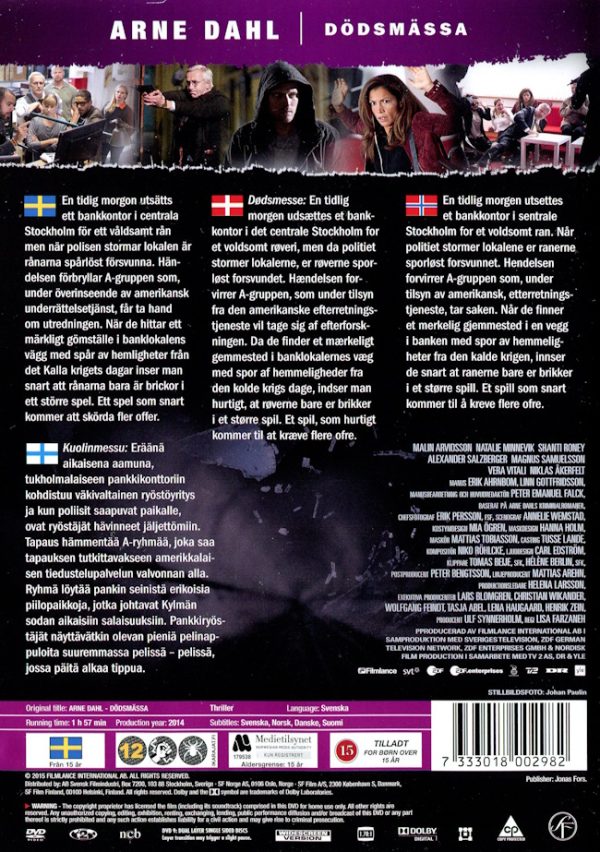 DVD - Arne Dahl: Dödsmässa baksida