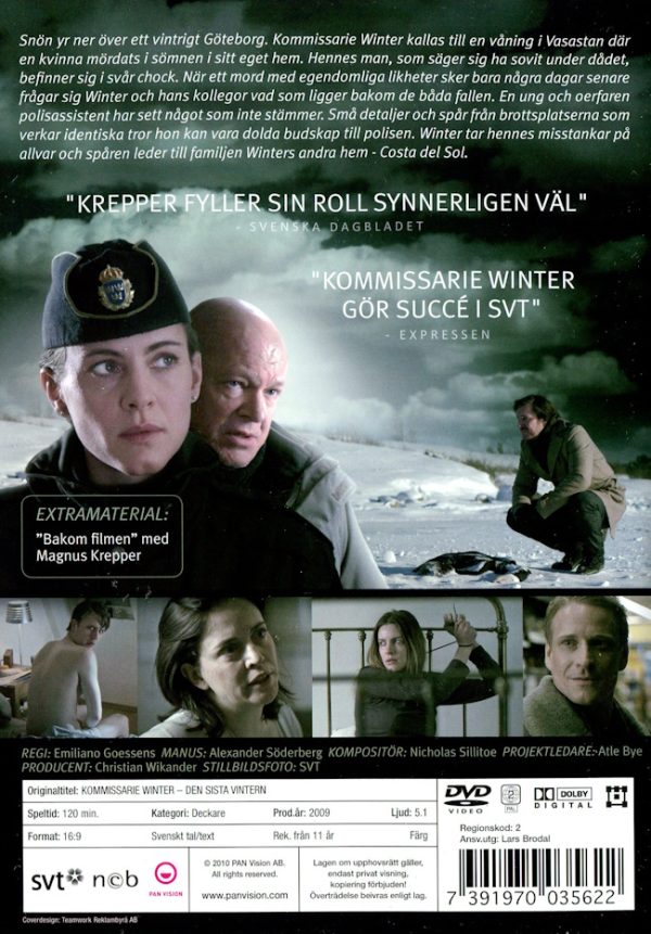 DVD - Kommissarie Winter - Den sista vintern baksida