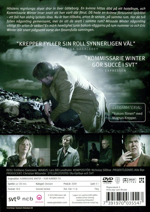 DVD - Kommissarie Winter - Rum nummer tio baksida