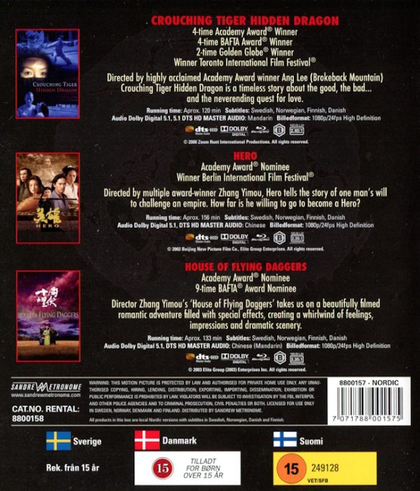Bluray - Asian Box (3 filmer) baksida