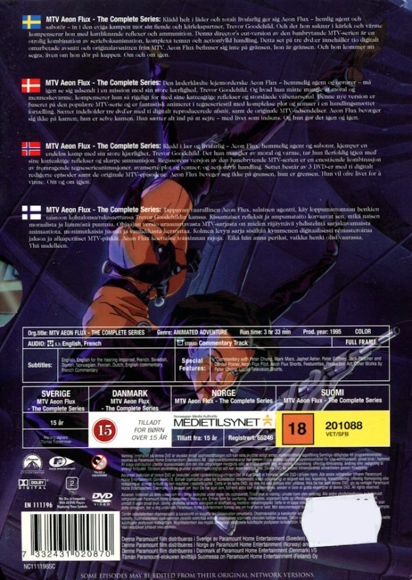 DVD - Aeon Flux: Complete Collection (3-disc) baksida