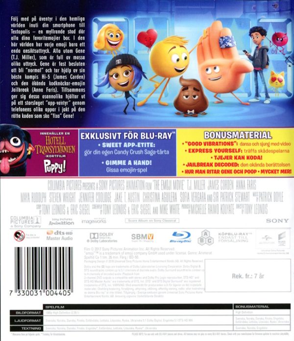 Bluray - Emoji Movie back cover
