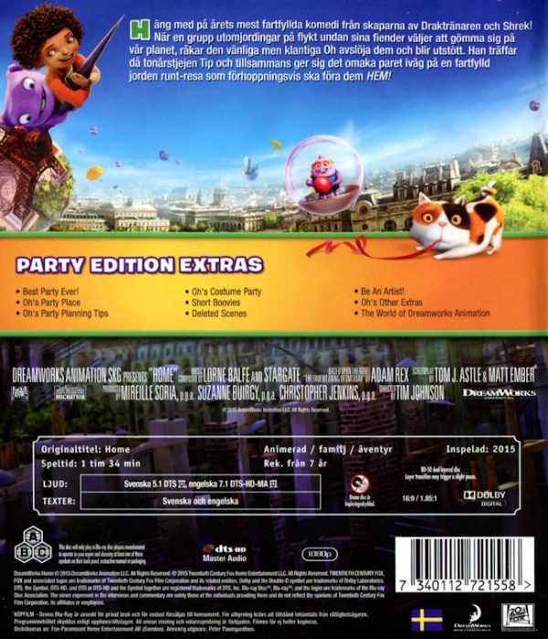 Bluray - Home back cover