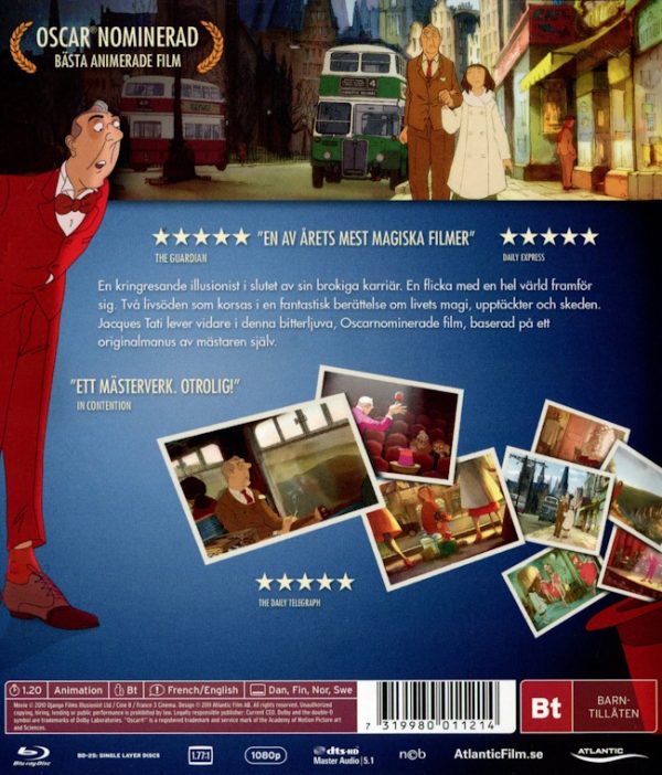 Bluray - Illusionisten (Sylvain Chomet) back cover