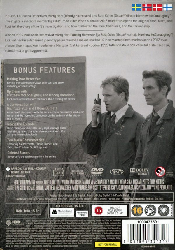 DVD - True Detective - Säsong 1 baksida