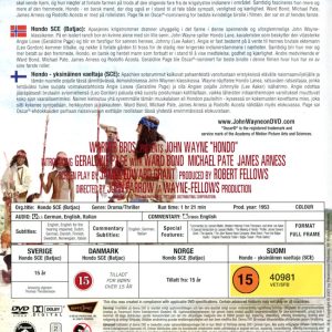 DVD – Hondo (John Wayne) (1953) (Special Collectors Edition) back cover
