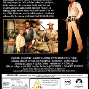 DVD – Shane (Mannen från vidderna) (Alan Ladd) (1953) baksida