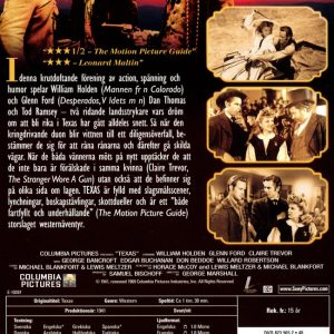 DVD – Texas (William Holden) (1941) back cover