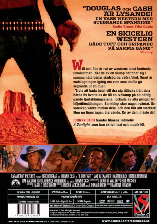 DVD - Gunfight (Kirk Douglas) (1971) back cover