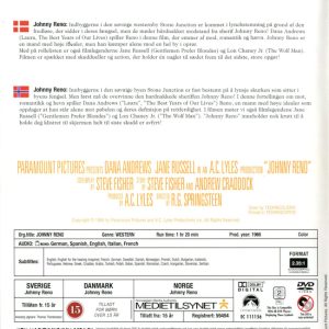 DVD - Johnny Reno (Dana Andrews) (1966) back cover